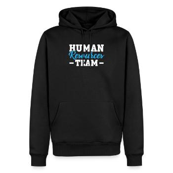 Responsable RH Ressources Humaines Salarié Profession - Sweat à capuche Premium bio Homme - noir - Devant - Nico (187cm)