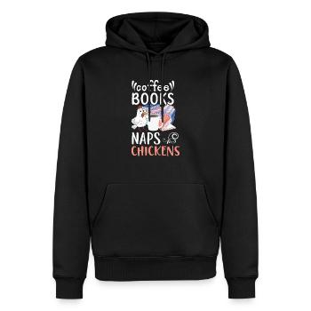 Hühnerbauer Hühnerflüsterer Bauernhoftier - Männer Premium Bio Hoodie - Schwarz - Vorne - Nico (187cm)