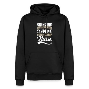 Camp Krankenschwester Camping Krankenschwester Krankenschwester Camper - Männer Premium Bio Hoodie - Schwarz - Vorne - Nico (187cm)