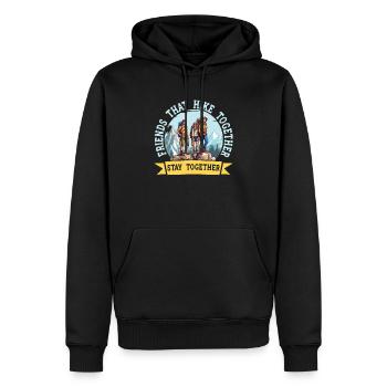 Randonnée Couple Randonnée Buddy Mountain Climbing Hiker - Sweat à capuche Premium bio Homme - noir - Devant - Nico (187cm)
