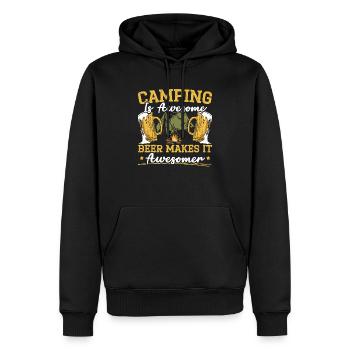 Camping Und Biertrinker Alkoholiker Camp Camper - Männer Premium Bio Hoodie - Schwarz - Vorne - Nico (187cm)