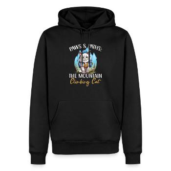 Wandern Katze Wanderer Katzenbesitzer Bergsteigen Wanderer - Männer Premium Bio Hoodie - Schwarz - Vorne - Nico (187cm)