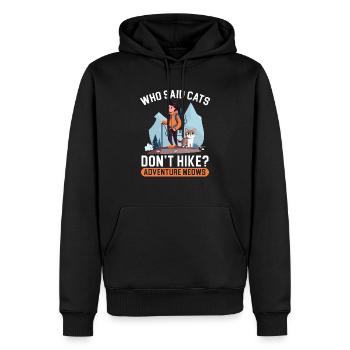 Wandern Katze Wanderer Katzenbesitzer Bergsteigen Wanderer - Männer Premium Bio Hoodie - Schwarz - Vorne - Nico (187cm)