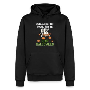 Dinosaurier Halloween Süßes oder Saures Dino Liebhaber - Männer Premium Bio Hoodie - Schwarz - Vorne - Nico (187cm)