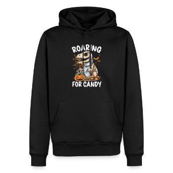 Dinosaure Halloween Trick Or Treat Dino Lover - Sweat à capuche Premium bio Homme - noir - Devant - Nico (187cm)