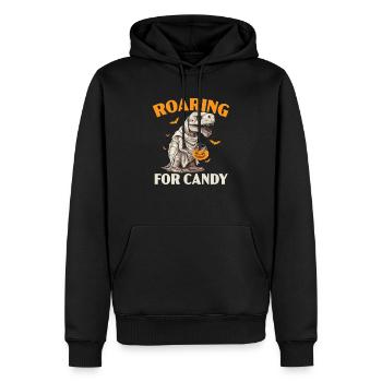 Dinosaure Halloween Trick Or Treat Dino Lover - Sweat à capuche Premium bio Homme - noir - Devant - Nico (187cm)
