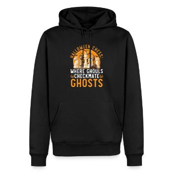 Chess Halloween Trick Or Treat Chess Board Game - Men’s Premium Organic Hoodie - black - Front - Nico (187cm)