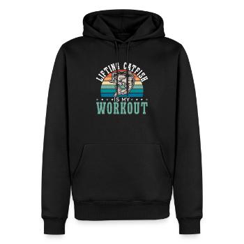 Handfischen Fischer Noodling Liebhaber Fischer Fisch - Männer Premium Bio Hoodie - Schwarz - Vorne - Nico (187cm)