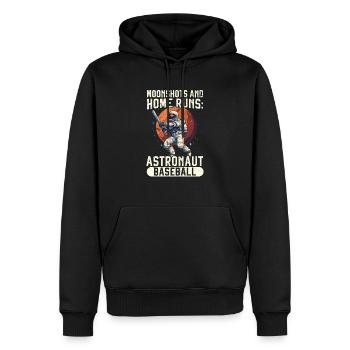 Baseball Astronaut Baseball Player Outerspace - Men’s Premium Organic Hoodie - black - Front - Nico (187cm)