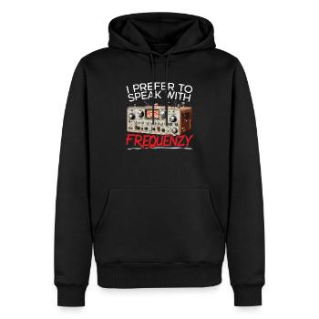 Ham Radio Operator Morse Code Radioactivity - Men’s Premium Organic Hoodie - black - Front - Nico (187cm)