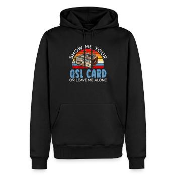 Amateurfunker Morsecode Radioaktivität - Männer Premium Bio Hoodie - Schwarz - Vorne - Nico (187cm)