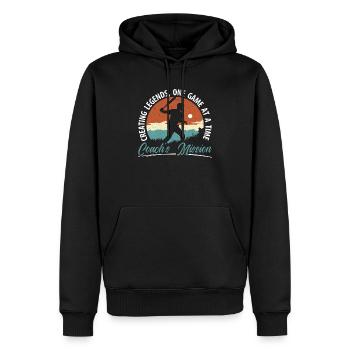 Entraîneur de baseball Joueur de baseball Sport d’équipe de baseball - Sweat à capuche Premium bio Homme - noir - Devant - Nico (187cm)
