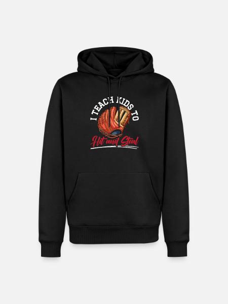 Baseballtrainer Baseballspieler Baseball-Mannschaftssport - Männer Premium Bio Hoodie - Schwarz