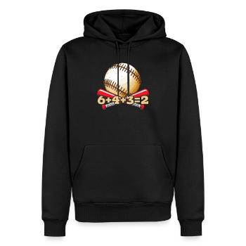 Baseball Mathe-Liebhaber Mathematiker Baseballspieler - Männer Premium Bio Hoodie - Schwarz - Vorne - Nico (187cm)