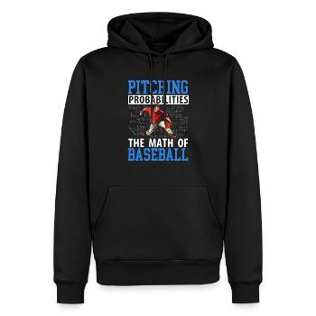 Baseball Mathe-Liebhaber Mathematiker Baseballspieler - Männer Premium Bio Hoodie - Schwarz - Vorne - Nico (187cm)