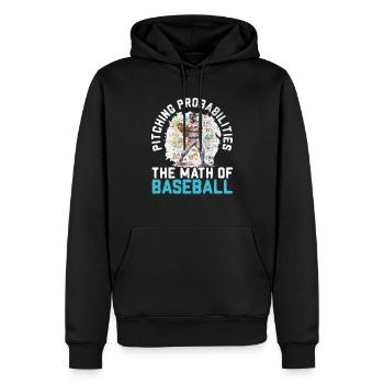 Baseball Mathe-Liebhaber Mathematiker Baseballspieler - Männer Premium Bio Hoodie - Schwarz - Vorne - Nico (187cm)