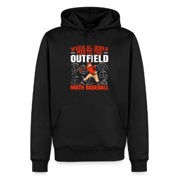 Baseball Mathe-Liebhaber Mathematiker Baseballspieler - Männer Premium Bio Hoodie - Schwarz - Vorne - Nico (187cm)