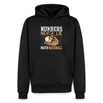 Baseball Mathe-Liebhaber Mathematiker Baseballspieler - Männer Premium Bio Hoodie - Schwarz - Vorne - Nico (187cm)