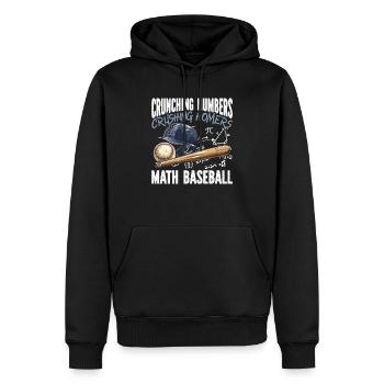 Baseball Mathe-Liebhaber Mathematiker Baseballspieler - Männer Premium Bio Hoodie - Schwarz - Vorne - Nico (187cm)