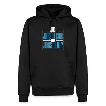 Juris Doctor Jurisprudence Droit Avocat Avocat - Sweat à capuche Premium bio Homme - noir - Devant - Nico (187cm)