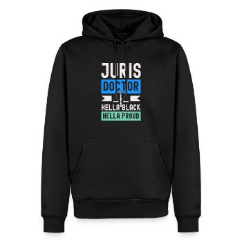 Juris Doctor Jurisprudence Droit Avocat Avocat - Sweat à capuche Premium bio Homme - noir - Devant - Nico (187cm)