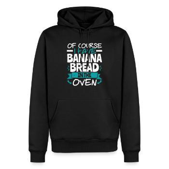 Banana Bread Baker Bakery Baking Chef Cook Food - Men’s Premium Organic Hoodie - black - Front - Nico (187cm)
