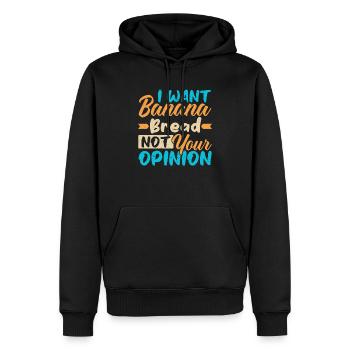 Banana Bread Baker Bakery Baking Chef Cook Food - Men’s Premium Organic Hoodie - black - Front - Nico (187cm)