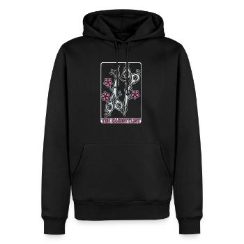 Coiffeur Coupe de cheveux Coiffeur Barbier Barbier - Sweat à capuche Premium bio Homme - noir - Devant - Nico (187cm)