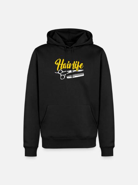 Friseur - Männer Premium Bio Hoodie - Schwarz