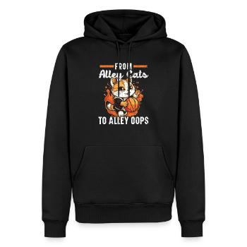 Basketball Cat Basketteur Joueur de basket-ball J’aime le basket-ball - Sweat à capuche Premium bio Homme - noir - Devant - Nico (187cm)