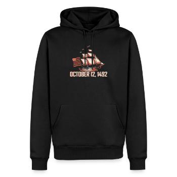Christoph Kolumbus Italienisch-Amerikanischer Kolumbus-Tag - Männer Premium Bio Hoodie - Schwarz - Vorne - Nico (187cm)