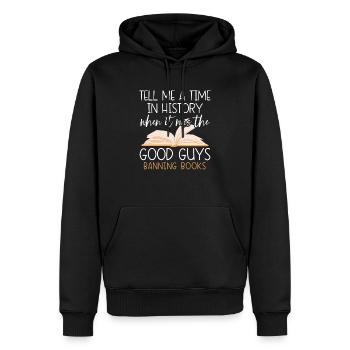 Buchliebhaber Bücherwurm Lesen Bibliothekarische Ausbildung - Männer Premium Bio Hoodie - Schwarz - Vorne - Nico (187cm)