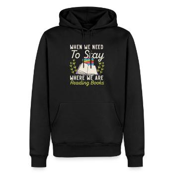 Buchliebhaber Bücherwurm Lesen Bibliothekarische Ausbildung - Männer Premium Bio Hoodie - Schwarz - Vorne - Nico (187cm)