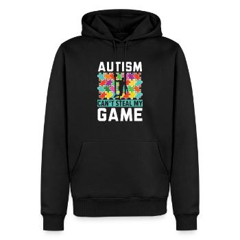 Autisme Basketball Autism Warrior Basketteur - Sweat à capuche Premium bio Homme - noir - Devant - Nico (187cm)
