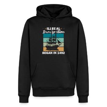 Tag der indigenen Ureinwohner Amerikas - Männer Premium Bio Hoodie - Schwarz - Vorne - Nico (187cm)