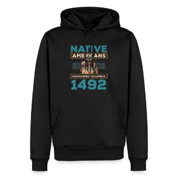Tag der indigenen Ureinwohner Amerikas - Männer Premium Bio Hoodie - Schwarz - Vorne - Nico (187cm)