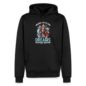 Tag der indigenen Ureinwohner Amerikas - Männer Premium Bio Hoodie - Schwarz - Vorne - Nico (187cm)
