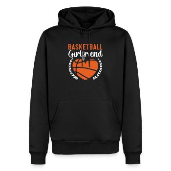 Basketball Girlfriend Love Couple Relationship - Sweat à capuche Premium bio Homme - noir - Devant - Nico (187cm)