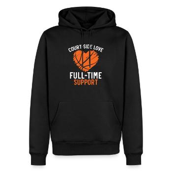 Basketball Girlfriend Love Couple Relationship - Sweat à capuche Premium bio Homme - noir - Devant - Nico (187cm)