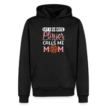 Fille Basketball Sport Basketball Papa Maman - Sweat à capuche Premium bio Homme - noir - Devant - Nico (187cm)