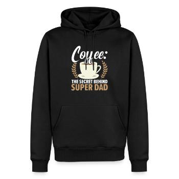 Dad Coffee Drinker Caffeine Daddy Fathers Day - Men’s Premium Organic Hoodie - black - Front - Nico (187cm)