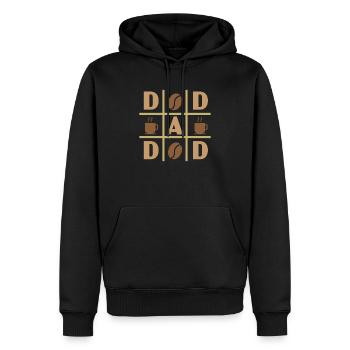 Dad Coffee Drinker Caffeine Daddy Fathers Day - Men’s Premium Organic Hoodie - black - Front - Nico (187cm)