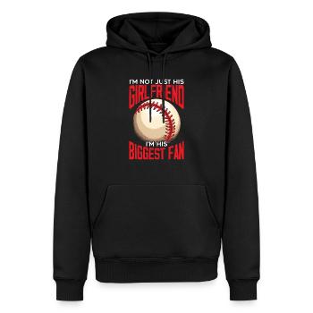 Baseball Girlfriend Sport Lover Baseball Fan - Sweat à capuche Premium bio Homme - noir - Devant - Nico (187cm)