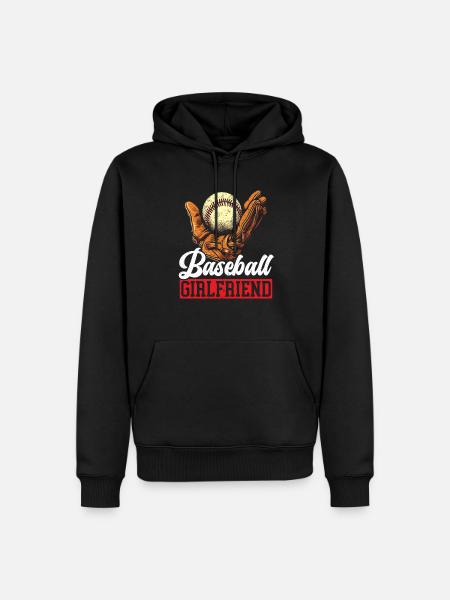 Baseball-Freundin Sportliebhaber Baseball-Fan - Männer Premium Bio Hoodie - Schwarz