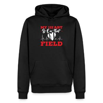 Baseball-Freundin Sportliebhaber Baseball-Fan - Männer Premium Bio Hoodie - Schwarz - Vorne - Nico (187cm)