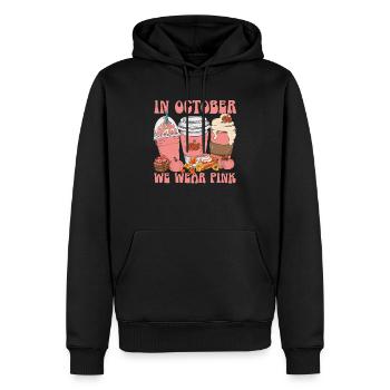 Brustkrebs Unterstützung des Bewusstseins für Brustkrebs - Männer Premium Bio Hoodie - Schwarz - Vorne - Nico (187cm)