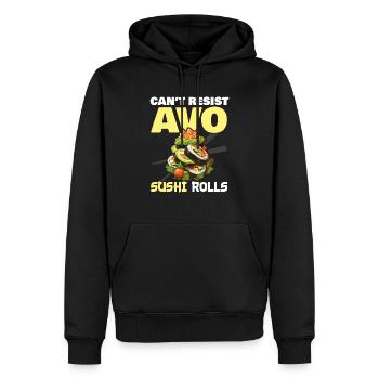 Avocado Sushi Rolle Nigiri Avocado Frucht Guacamole - Männer Premium Bio Hoodie - Schwarz - Vorne - Nico (187cm)