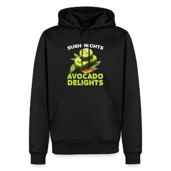 Avocado Sushi Rolle Nigiri Avocado Frucht Guacamole - Männer Premium Bio Hoodie - Schwarz - Vorne - Nico (187cm)