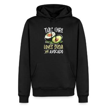 Avocado Sushi Rolle Nigiri Avocado Frucht Guacamole - Männer Premium Bio Hoodie - Schwarz - Vorne - Nico (187cm)