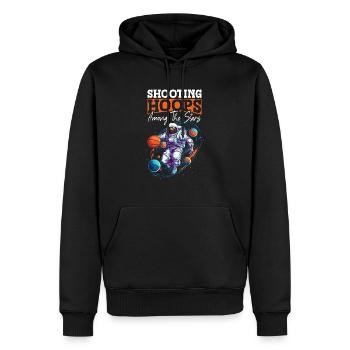 Astronaut Basketball Outerspace Basketball Player - Men’s Premium Organic Hoodie - black - Front - Nico (187cm)